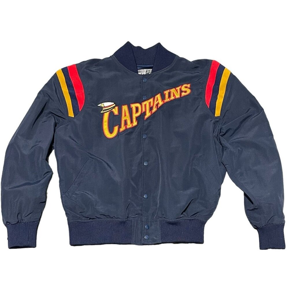 Vintage Lake County Captains 90’s Snap Bomber Jacket SZ XL  Very Rare.